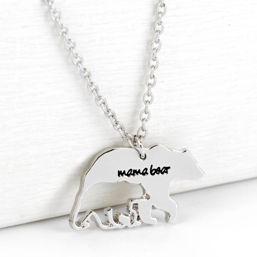 Mama Bear silver necklace - Picture 5 of 5